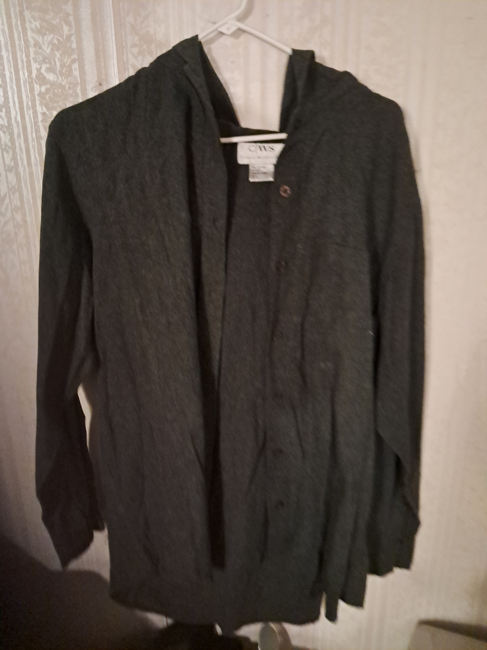 Lightweight Men’s Hooded Shirt Jacket in Charcoal